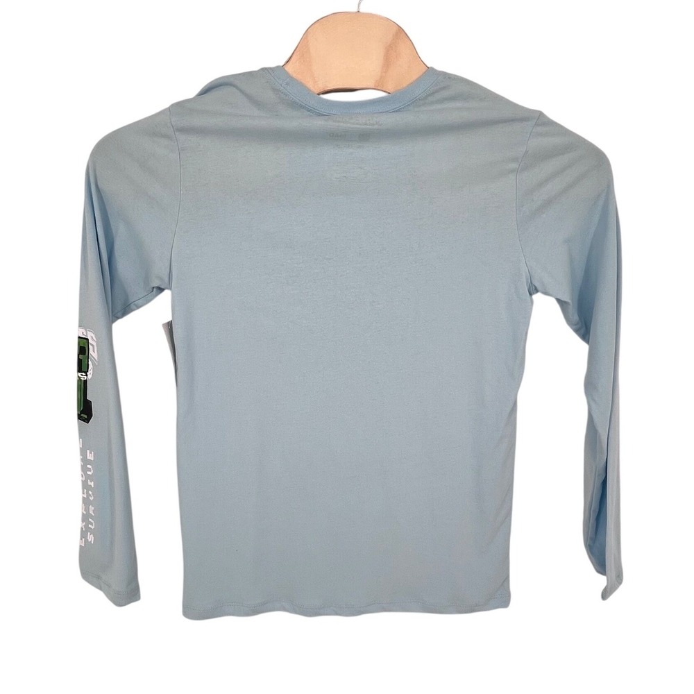 Minecraft Graphic Tee Boy 2XL 18 Blue Long Sleeve Creeper Create Explore Survive - Picture 3 of 7